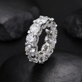 8mm Moissanite Eternity Ring 925 Silver